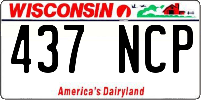 WI license plate 437NCP