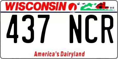 WI license plate 437NCR
