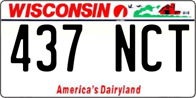 WI license plate 437NCT