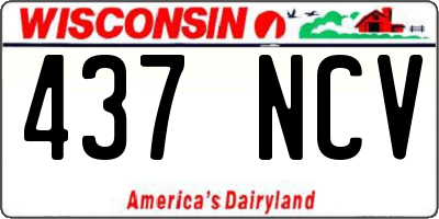 WI license plate 437NCV