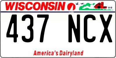 WI license plate 437NCX