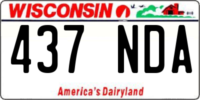 WI license plate 437NDA
