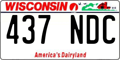 WI license plate 437NDC