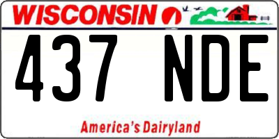WI license plate 437NDE