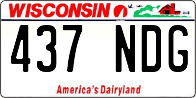 WI license plate 437NDG