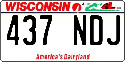 WI license plate 437NDJ