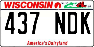 WI license plate 437NDK