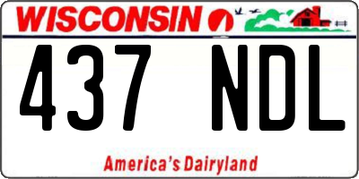 WI license plate 437NDL