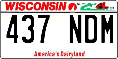 WI license plate 437NDM