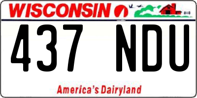WI license plate 437NDU
