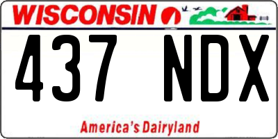 WI license plate 437NDX