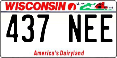WI license plate 437NEE