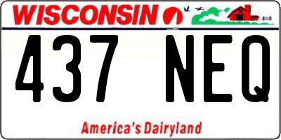 WI license plate 437NEQ