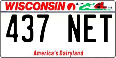 WI license plate 437NET