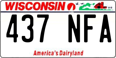 WI license plate 437NFA