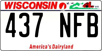 WI license plate 437NFB