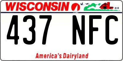WI license plate 437NFC