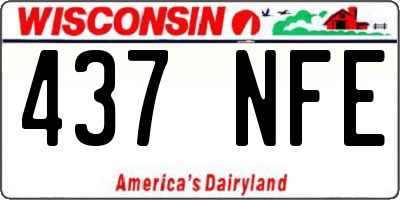 WI license plate 437NFE