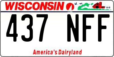 WI license plate 437NFF