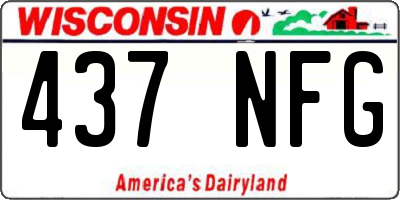 WI license plate 437NFG