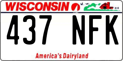 WI license plate 437NFK