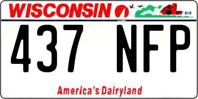 WI license plate 437NFP