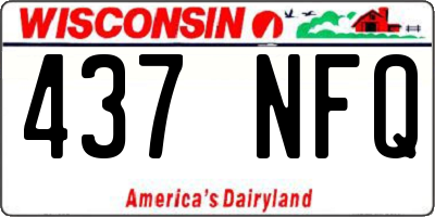 WI license plate 437NFQ