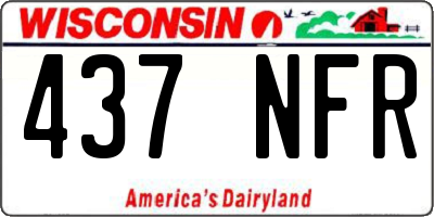 WI license plate 437NFR