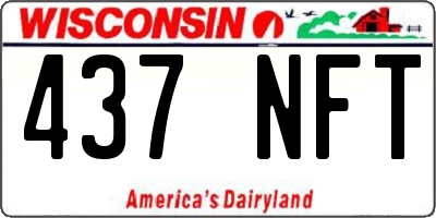 WI license plate 437NFT