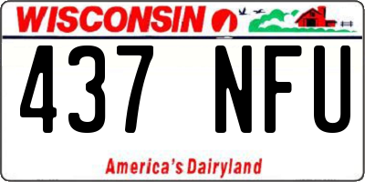 WI license plate 437NFU