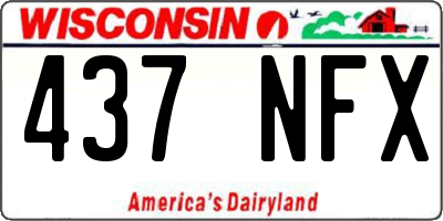 WI license plate 437NFX