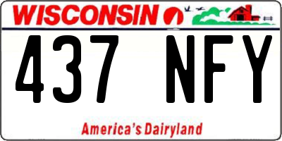 WI license plate 437NFY