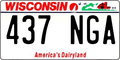 WI license plate 437NGA