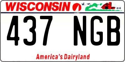 WI license plate 437NGB
