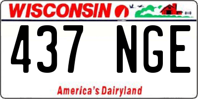 WI license plate 437NGE