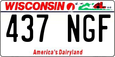 WI license plate 437NGF