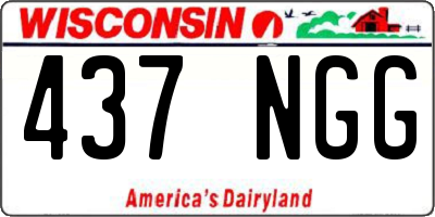WI license plate 437NGG