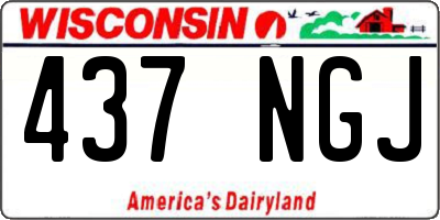 WI license plate 437NGJ