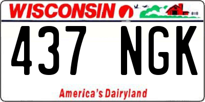 WI license plate 437NGK