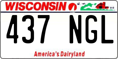 WI license plate 437NGL