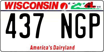 WI license plate 437NGP