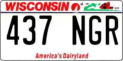 WI license plate 437NGR