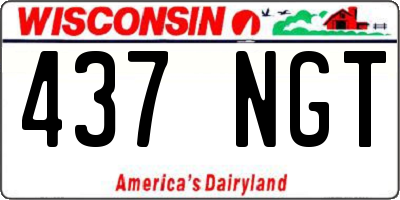 WI license plate 437NGT
