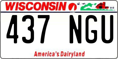 WI license plate 437NGU