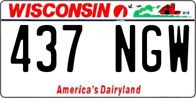 WI license plate 437NGW