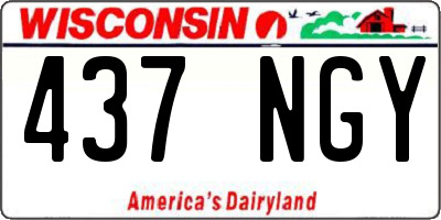 WI license plate 437NGY