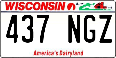 WI license plate 437NGZ
