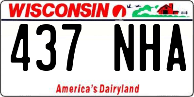 WI license plate 437NHA