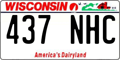 WI license plate 437NHC