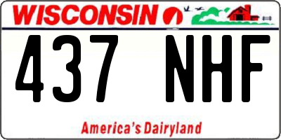 WI license plate 437NHF